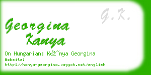 georgina kanya business card